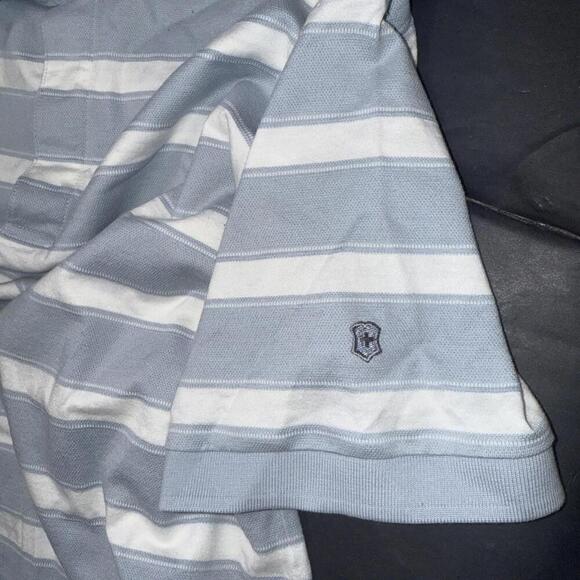 Victorinox Preppy Designer Quiet Luxury Striped Pima Cotton Golf Polo Shirt Smal - Picture 11 of 15